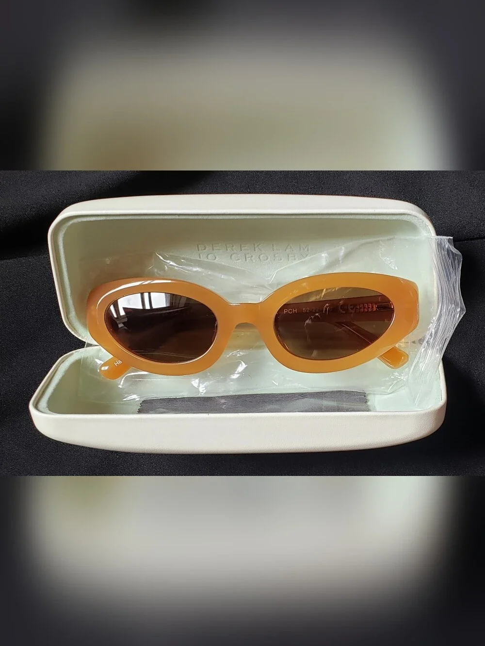 NEW Derek Lam 10 Crosby Vesper Sunglasses Peach Orange Handmade in Italy w/Case